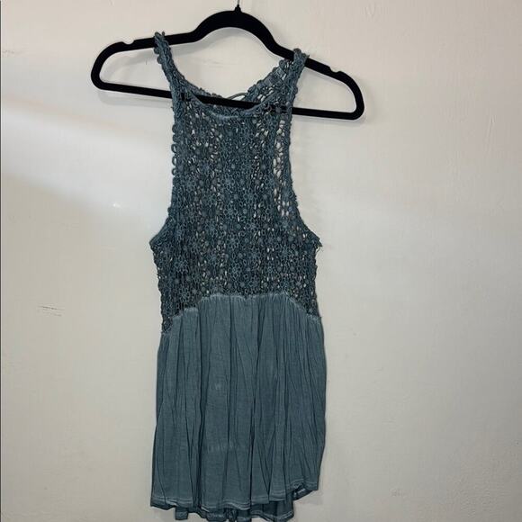 POL Blue Crochet Sleeveless Top-NWOT - Picture 6 of 7